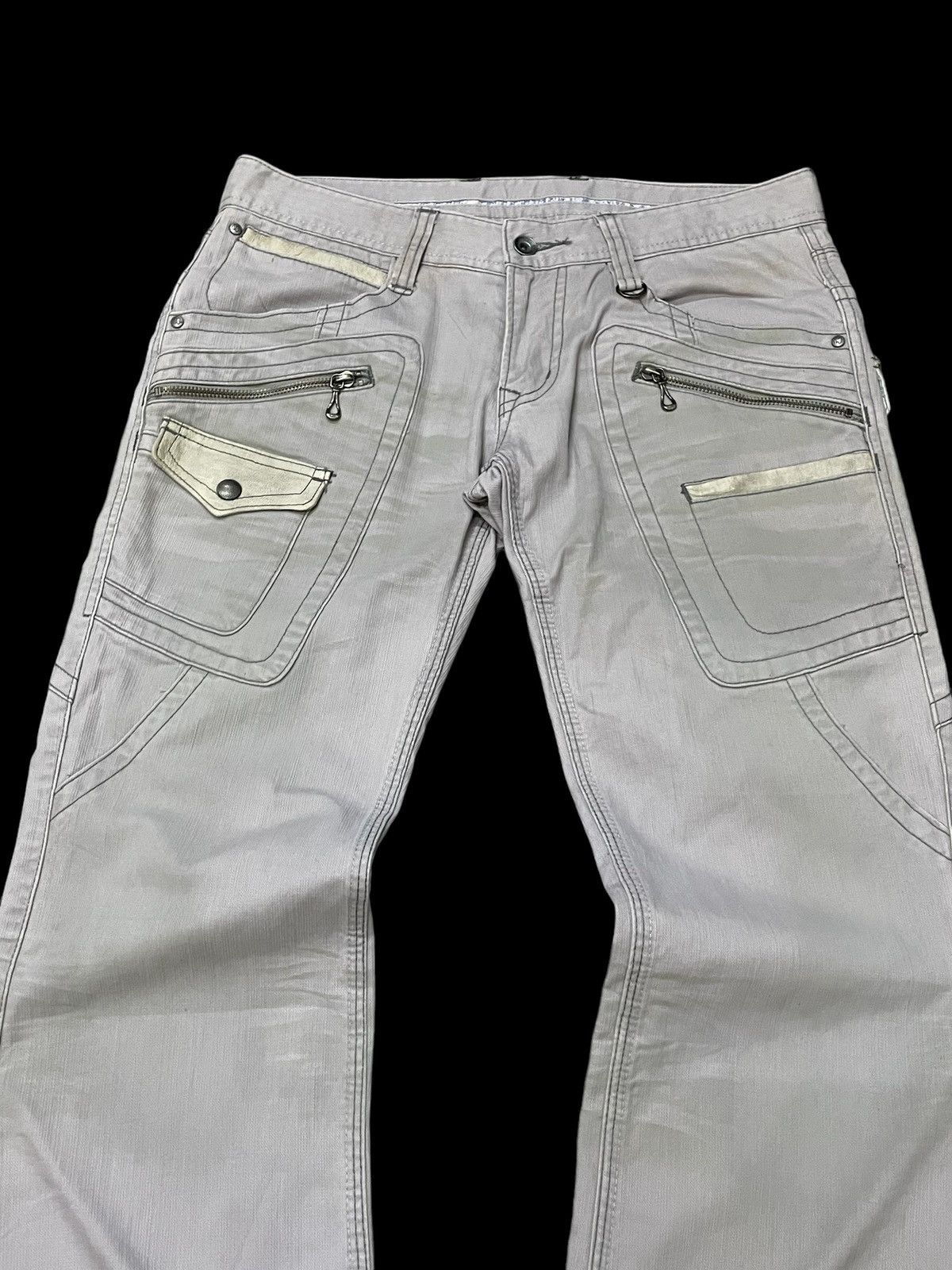 BUFFALO BOBS × Nicole Club × Shellac Nicole Club Smokey Gray Bush Pocket Flared Denim Pants Size US 32 / EU 48 - 15 Thumbnail