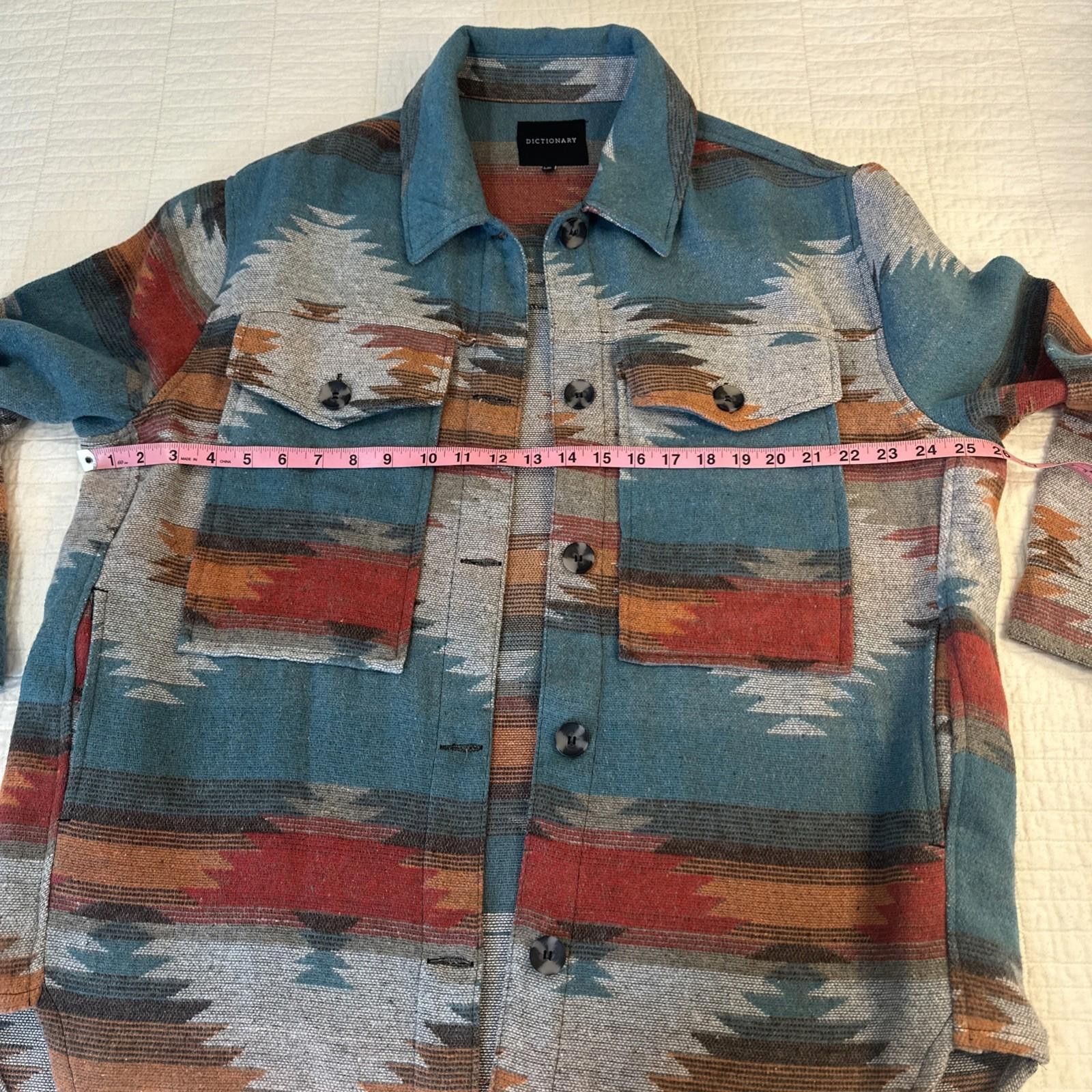 Other Womens Shacket L Aztec Jacket Southwestern Western Overshirt Size L / US 10 / IT 46 - 4 Thumbnail