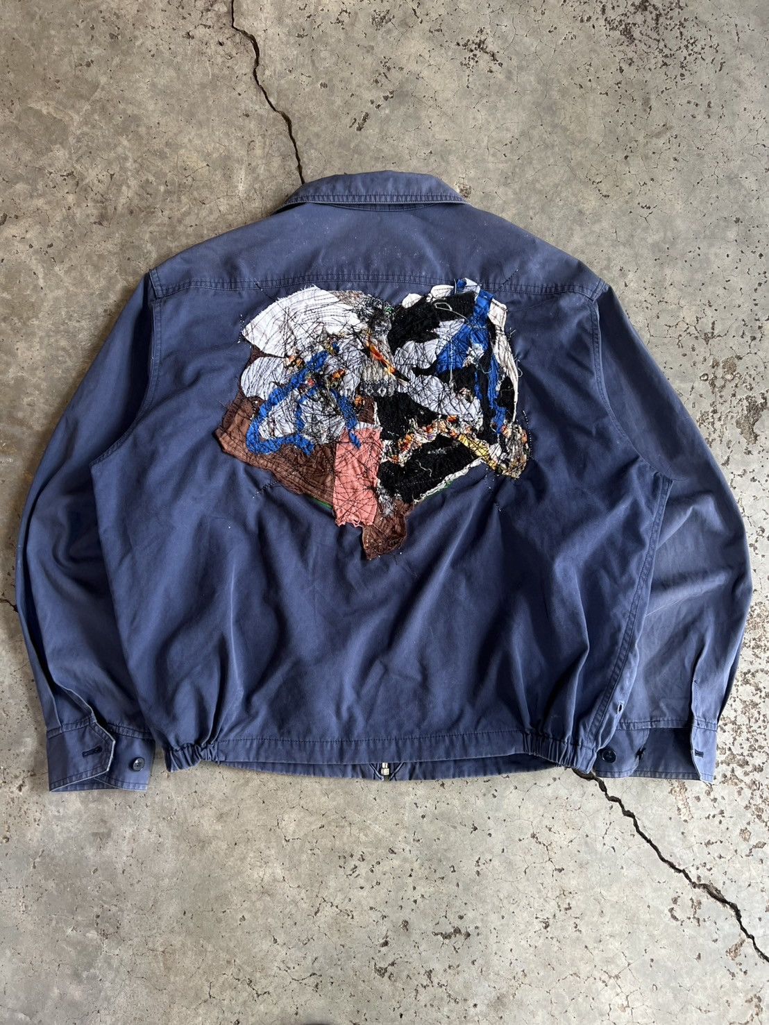 Handmade Thrashed Vintage 90s Patched Works Jacket Size US M / EU 48-50 / 2 - 3 Thumbnail