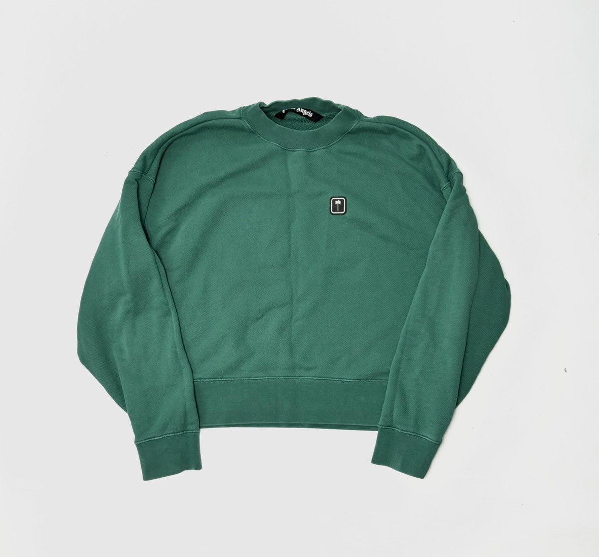 image of Palm Angels Palm Oversized Sweatshirt in Green, Men's (Size Small)