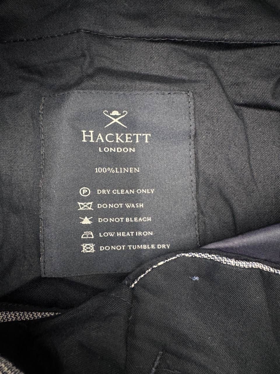 Hackett Hackett London Men Linen Suit Slim Fit Grey Size L Size 36R - 13 Thumbnail