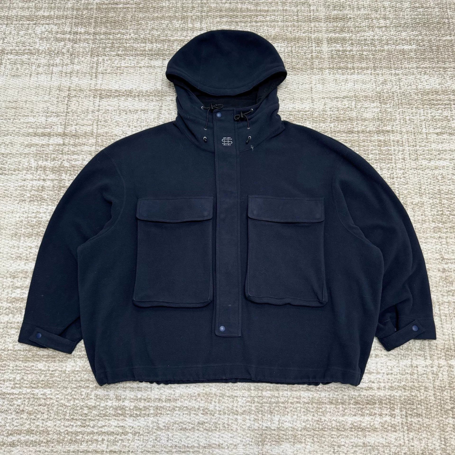 Japanese Brand navy fleece hooded jacket with pockets Size US XXL / EU 58 / 5 - 1 Thumbnail