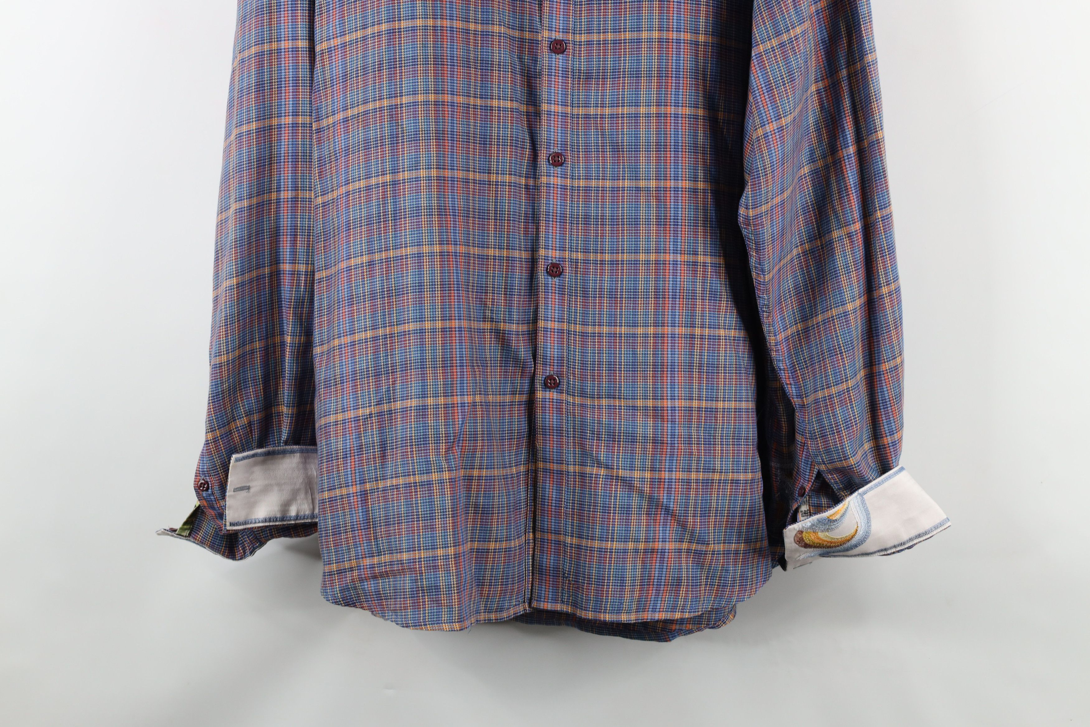 Robert Graham × Vintage Robert Graham York Flip Cuff Rainbow Collared Button Shirt Size US XXL / EU 58 / 5 - 3 Thumbnail