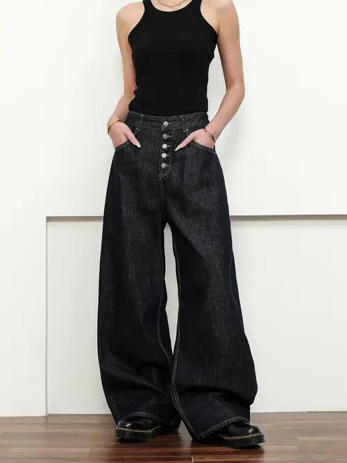 VIBE Baggy Wide Leg Jeans Size US 32 / EU 48 - 1 Thumbnail