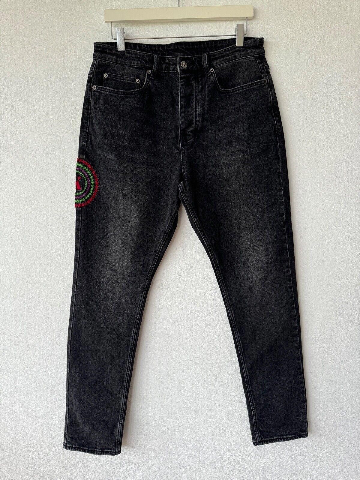 new Ksubi mens denim jean wolfgang 32 static black grey