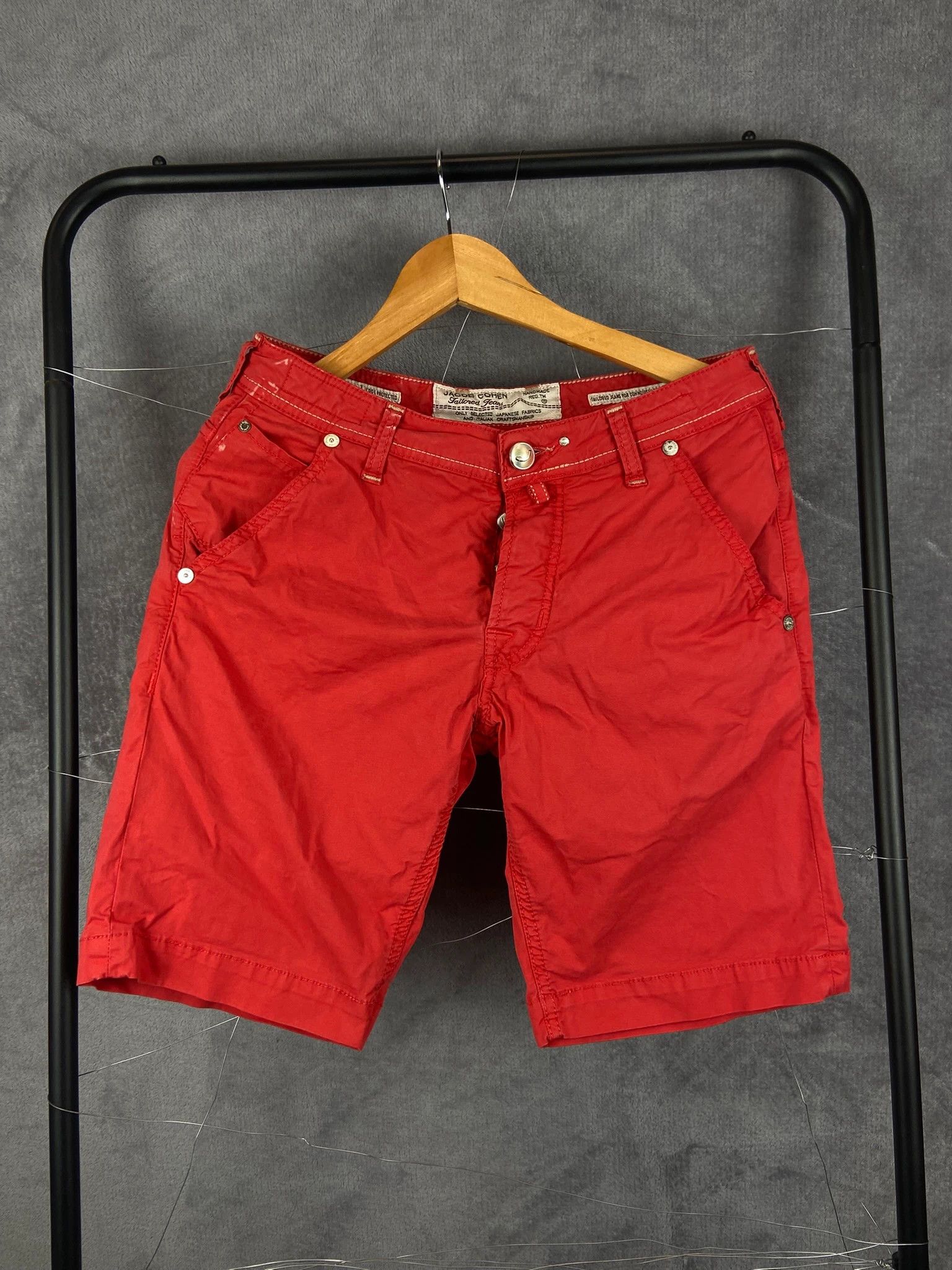 Jacob Cohen Jacob Cohen Red Designer Shorts – Size S Size US 31 - 1 Thumbnail