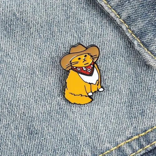 Other Cute Cowboy Cat Pin/Brooches Size ONE SIZE - 1 Thumbnail