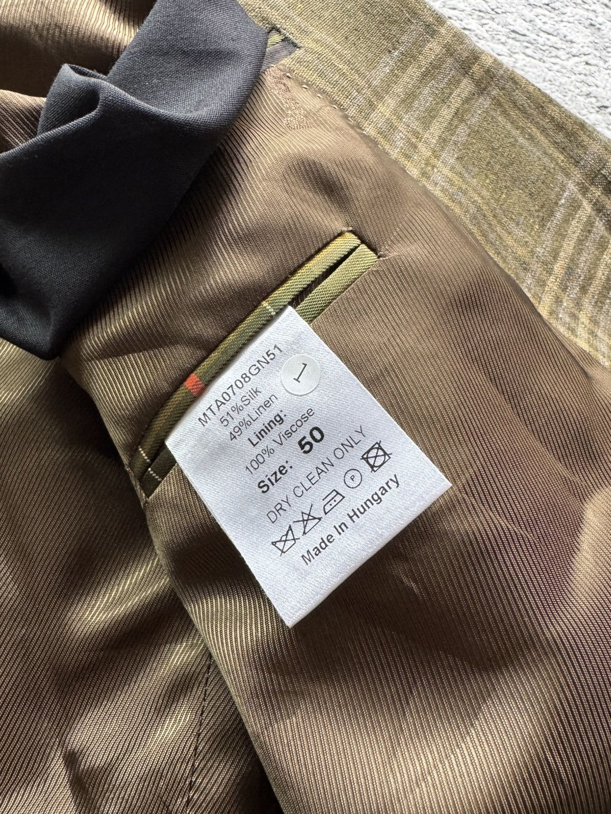 Barbour Barbour Linen/Silk Plaid Jacket Size 50 Size 50R - 5 Thumbnail