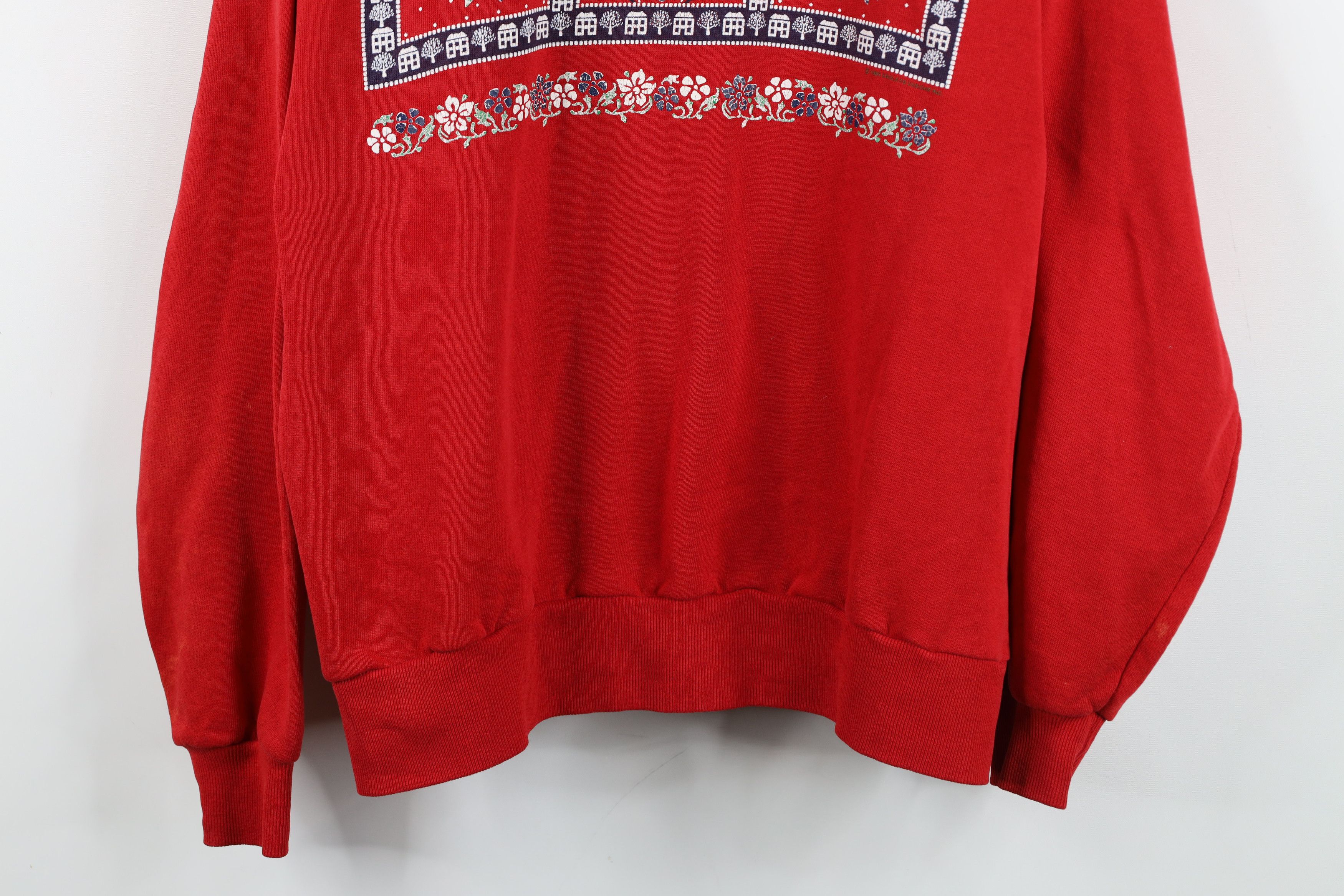 Vintage Vintage 90s Streetwear Quilt Heart Farmhouse Sweatshirt USA Size US L / EU 52-54 / 3 - 3 Thumbnail