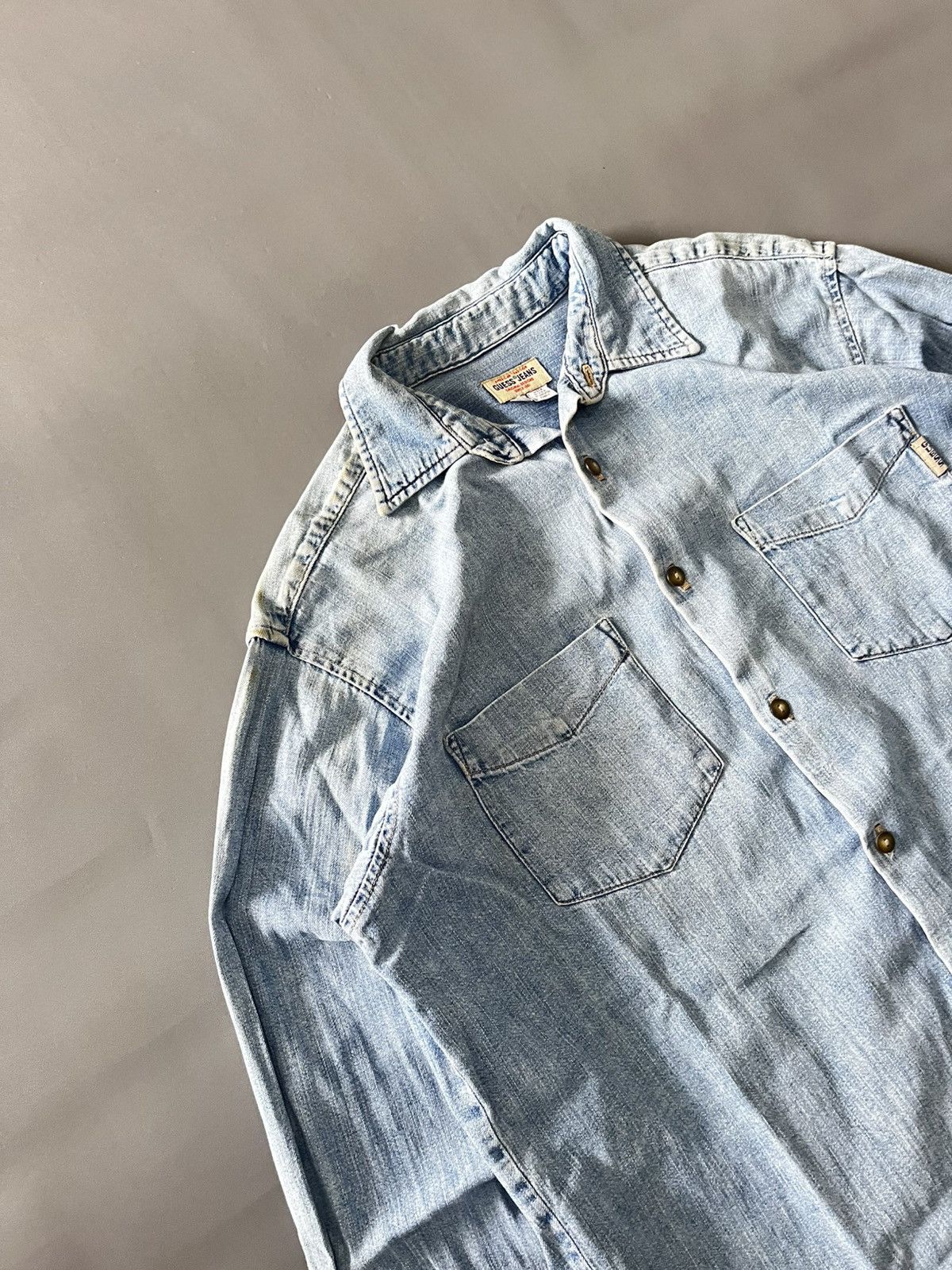 Guess ❌SOLDOUT❌Rare Vintage 80’s Gues USA Longslevee Shirt Size US M / EU 48-50 / 2 - 4 Thumbnail