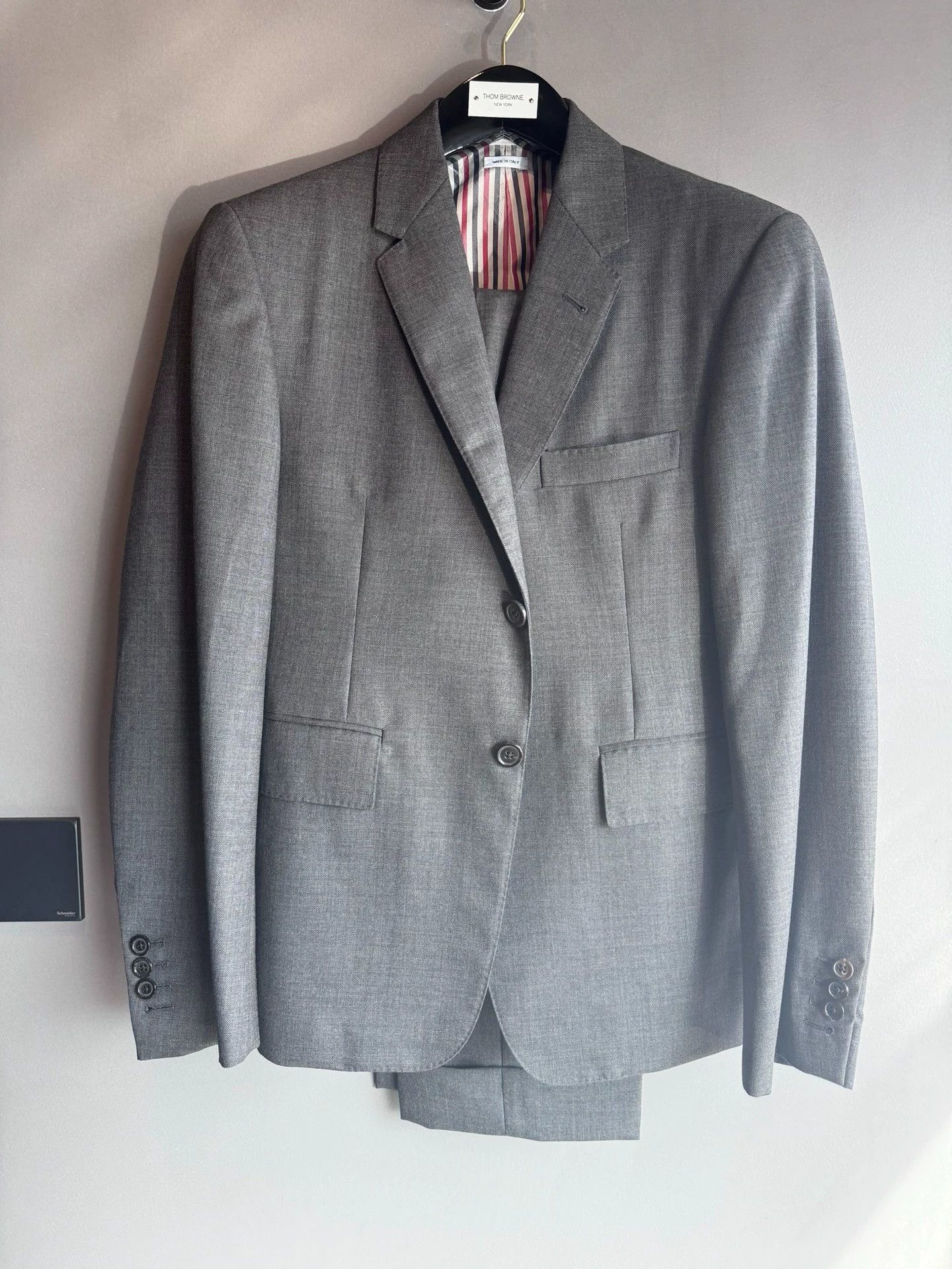 Thom Browne Thom Browne Classic Charcoal Suit Size 0 98 New Size 46R - 1 Thumbnail