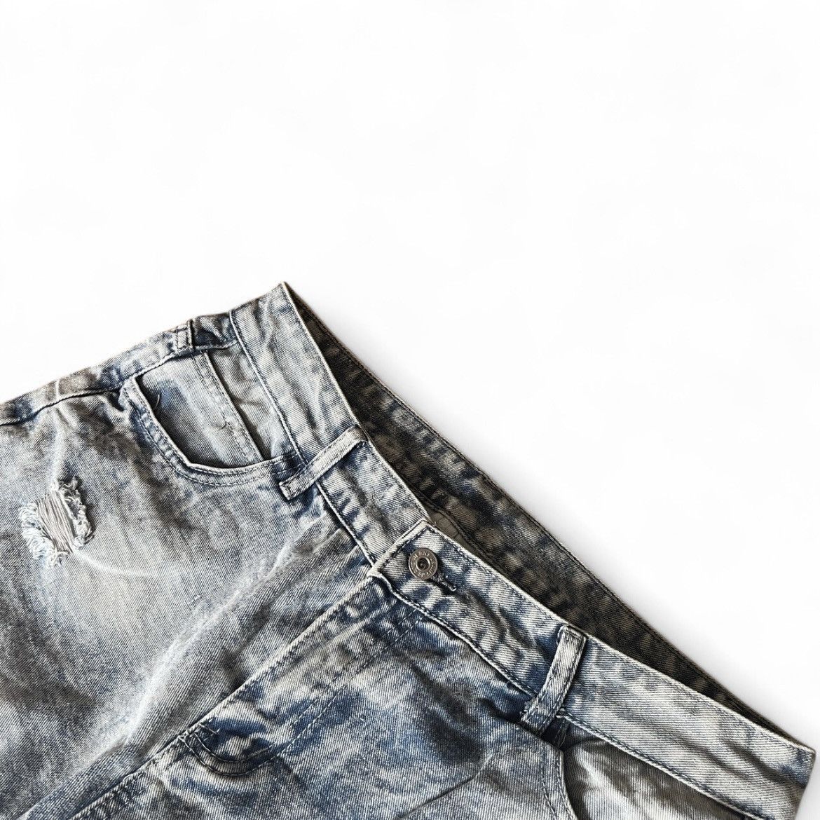 Japanese Brand American Double Side Denim Camo Jeans Hip-Hop Wide Leg Goth Size US 32 / EU 48 - 4 Thumbnail