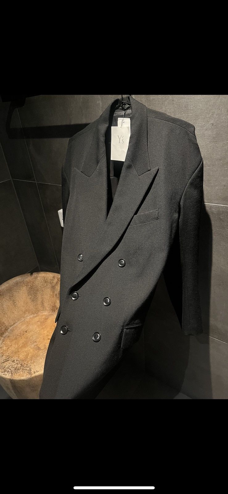 image of Ys ! Y’S Oversized Double Button Blazer in Black, Women's (Size Small)