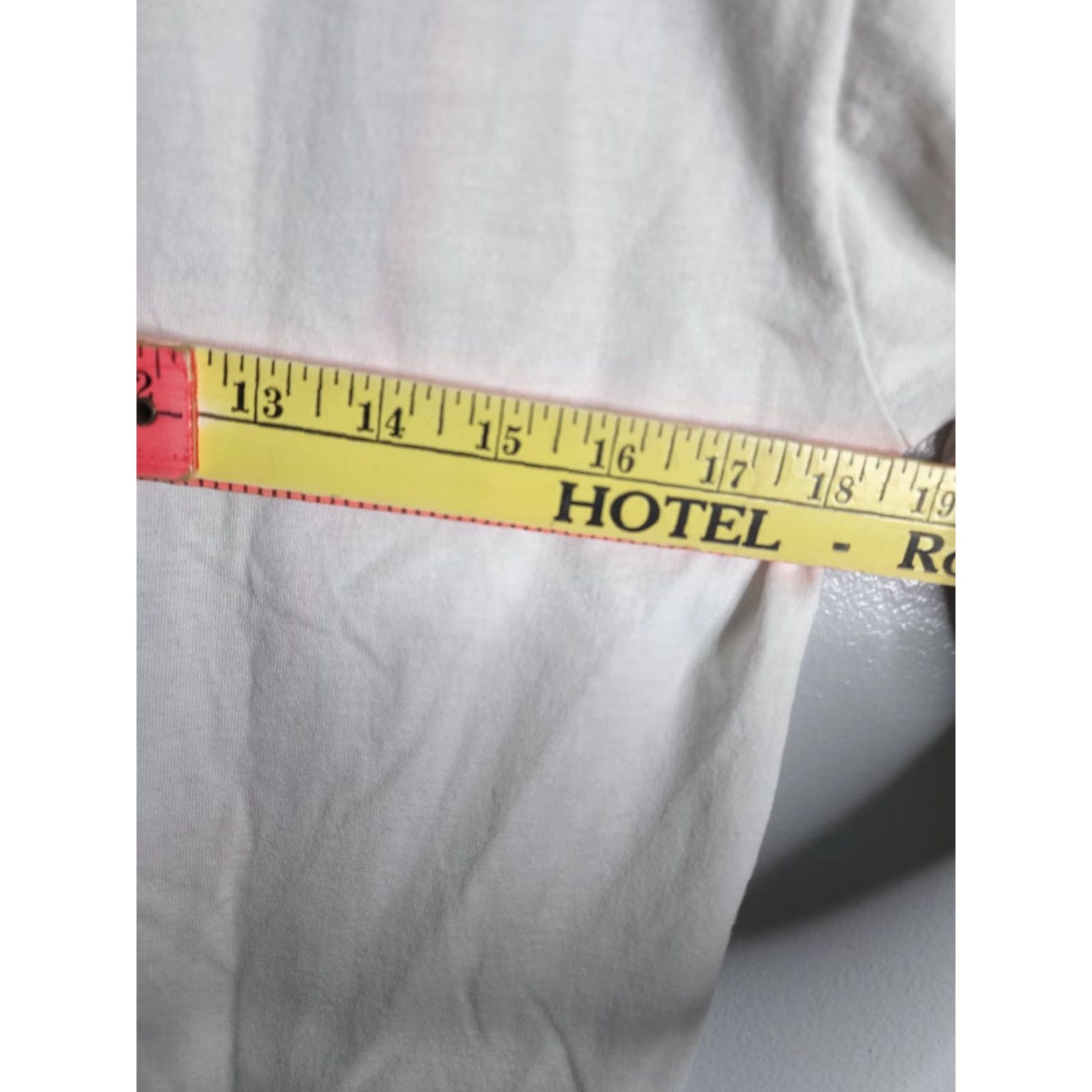 Vintage VINTAGE 80s Synchro National Camps Cropped T Shirt Distressed White Unisex L Graphic Tee Size US L / EU 52-54 / 3 - 6 Thumbnail