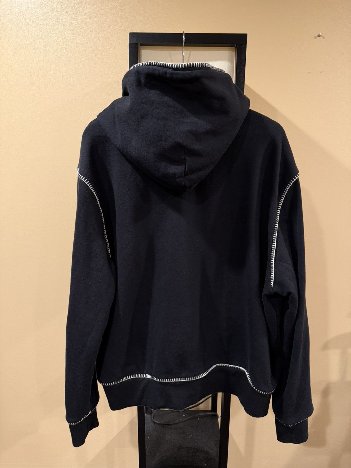Amiri Amiri Chain Stitch Embroidered Logo Black Pullover Hoodie Size US XXL / EU 58 / 5 - 2 Thumbnail