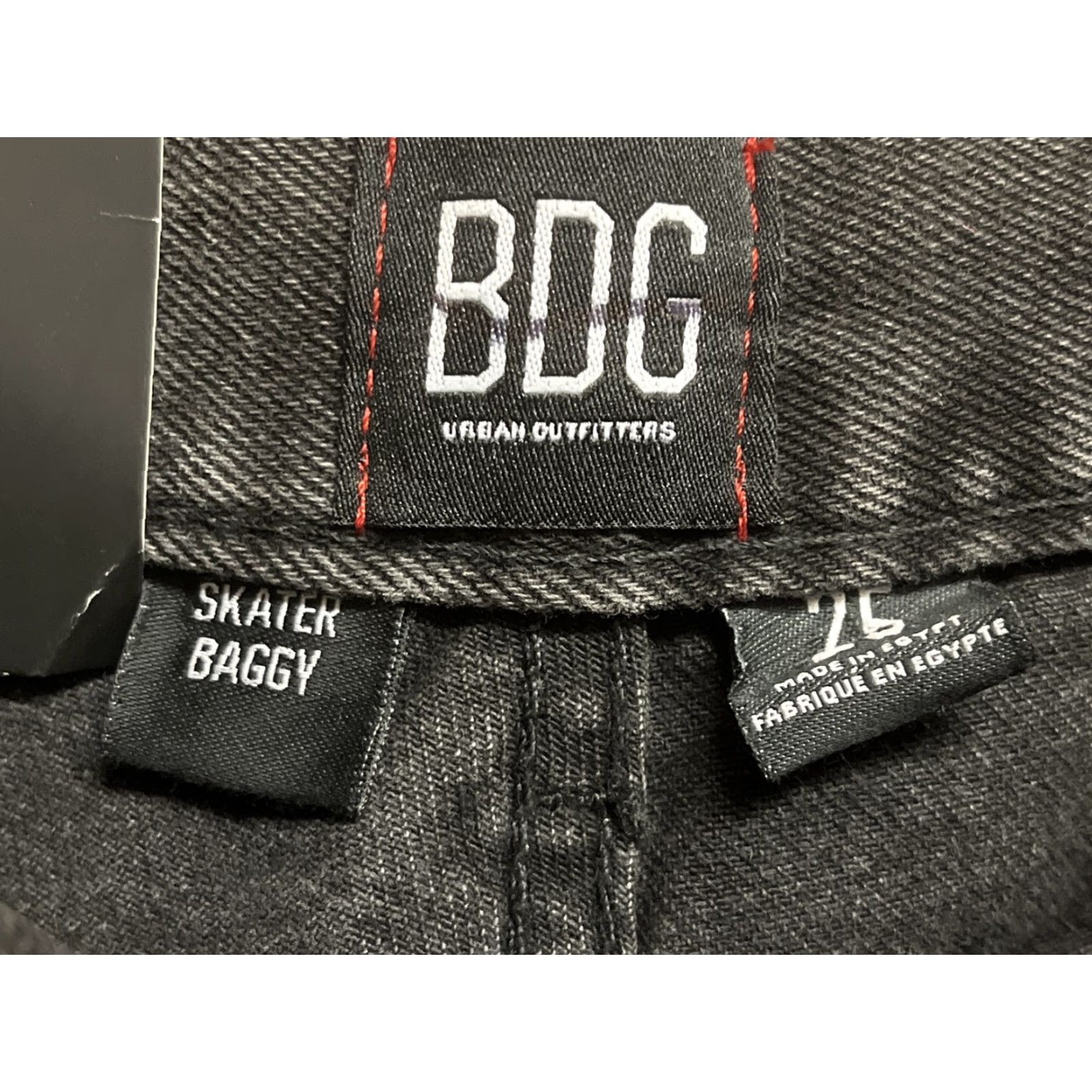 Bdg BDG Jeans Womens 25 Distressed Wide-Leg Baggy Stretch Denim Jeans Black 5-Pocket Relaxed Regular N ew Size 42" / US 20 - 3 Thumbnail