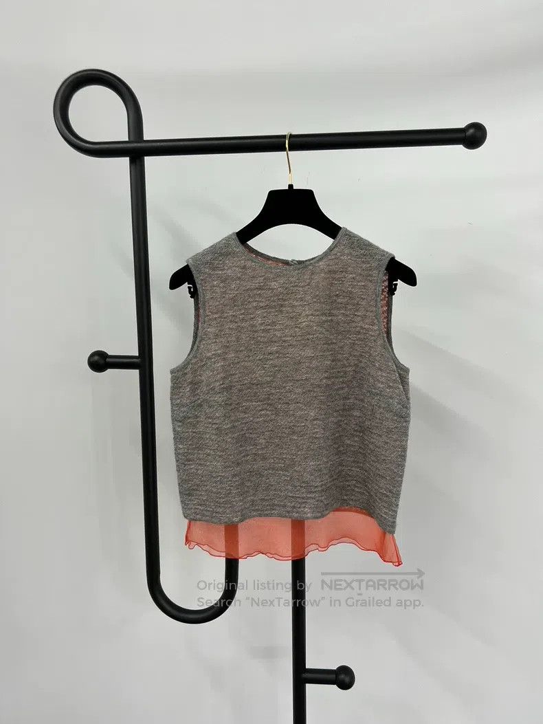 Dior Woollen mulberry silk fake two pieces sleeveless