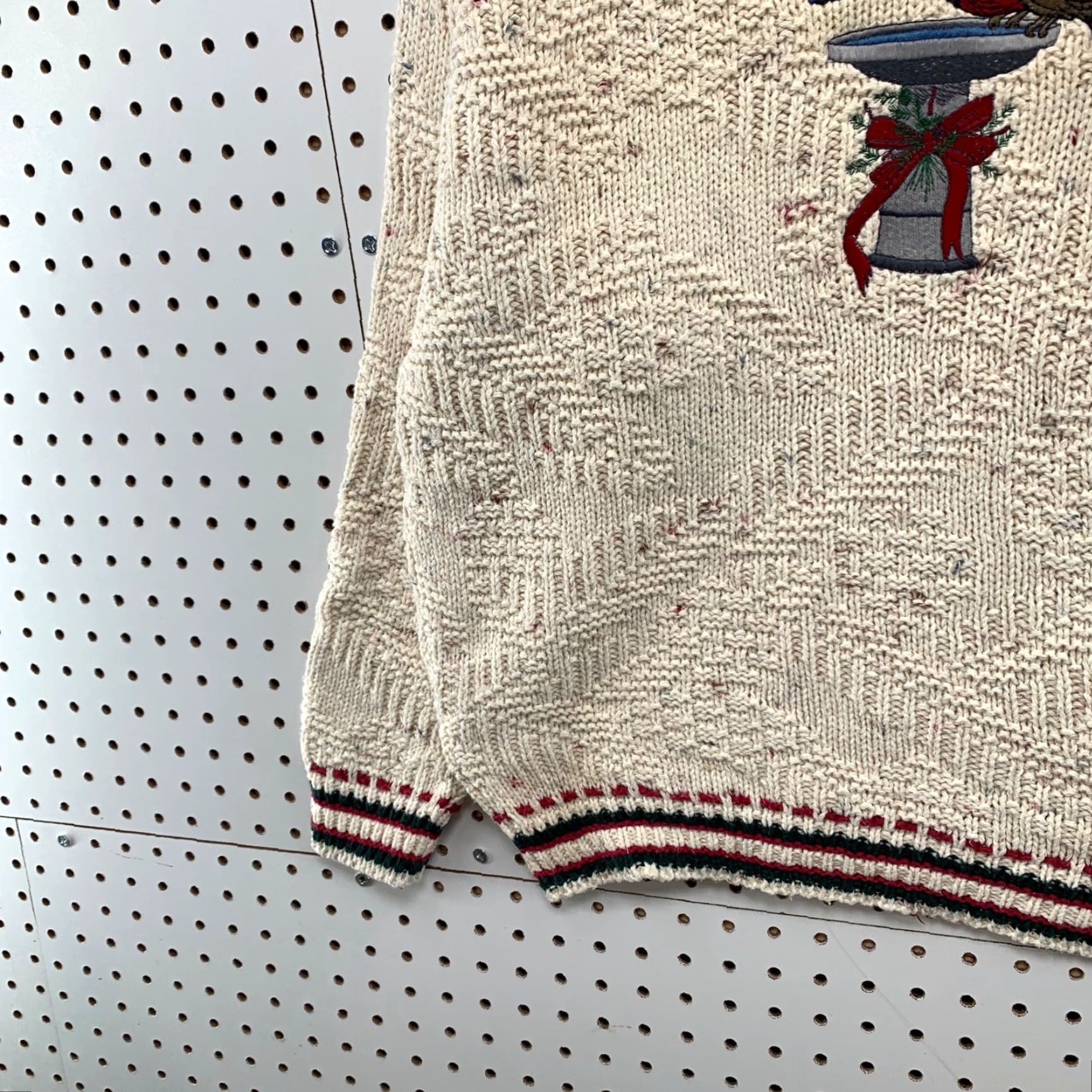 Vintage VINTAGE Shenandoah Sweater Womens Medium Beige Knit Embroidered Bird Fair Isle USA Size M / US 6-8 / IT 42-44 - 5 Thumbnail