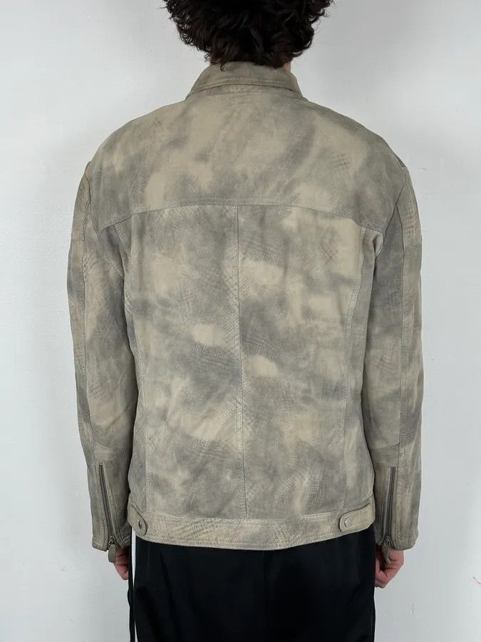 Giorgio Armani SS2012 Giorgio Armani Beige Grey Eroded Suede Leather Brut Jacket Size US L / EU 52-54 / 3 - 3 Thumbnail