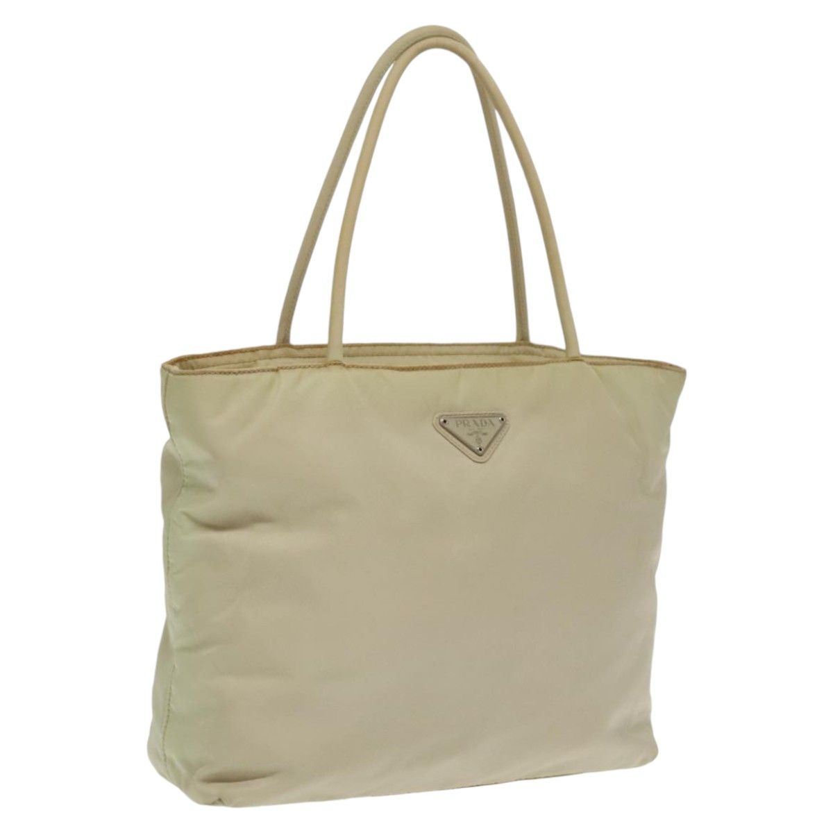 Re-Nylon Beige Synthetic Handbag (Pre-Owned)