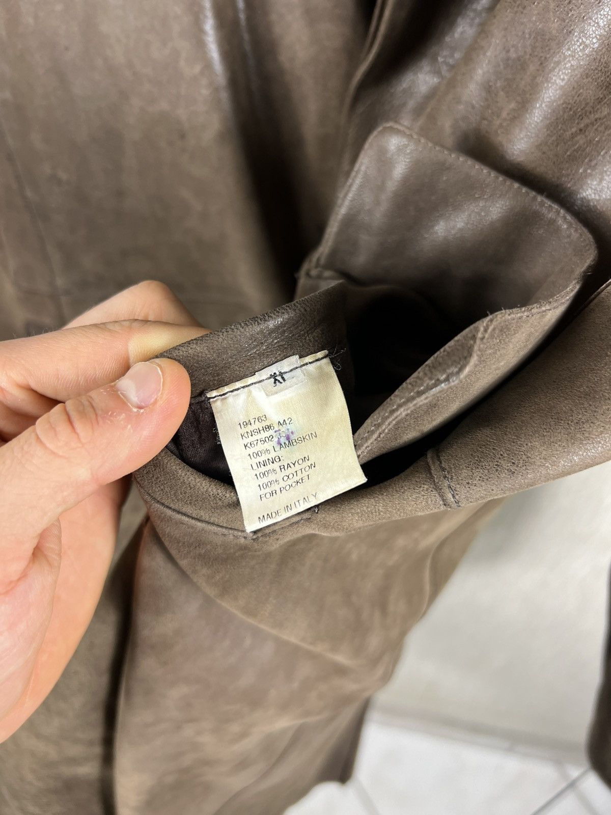Kenzo Vintage Kenzo leather long coat distressed jacket Size US XL / EU 56 / 4 - 24 Thumbnail