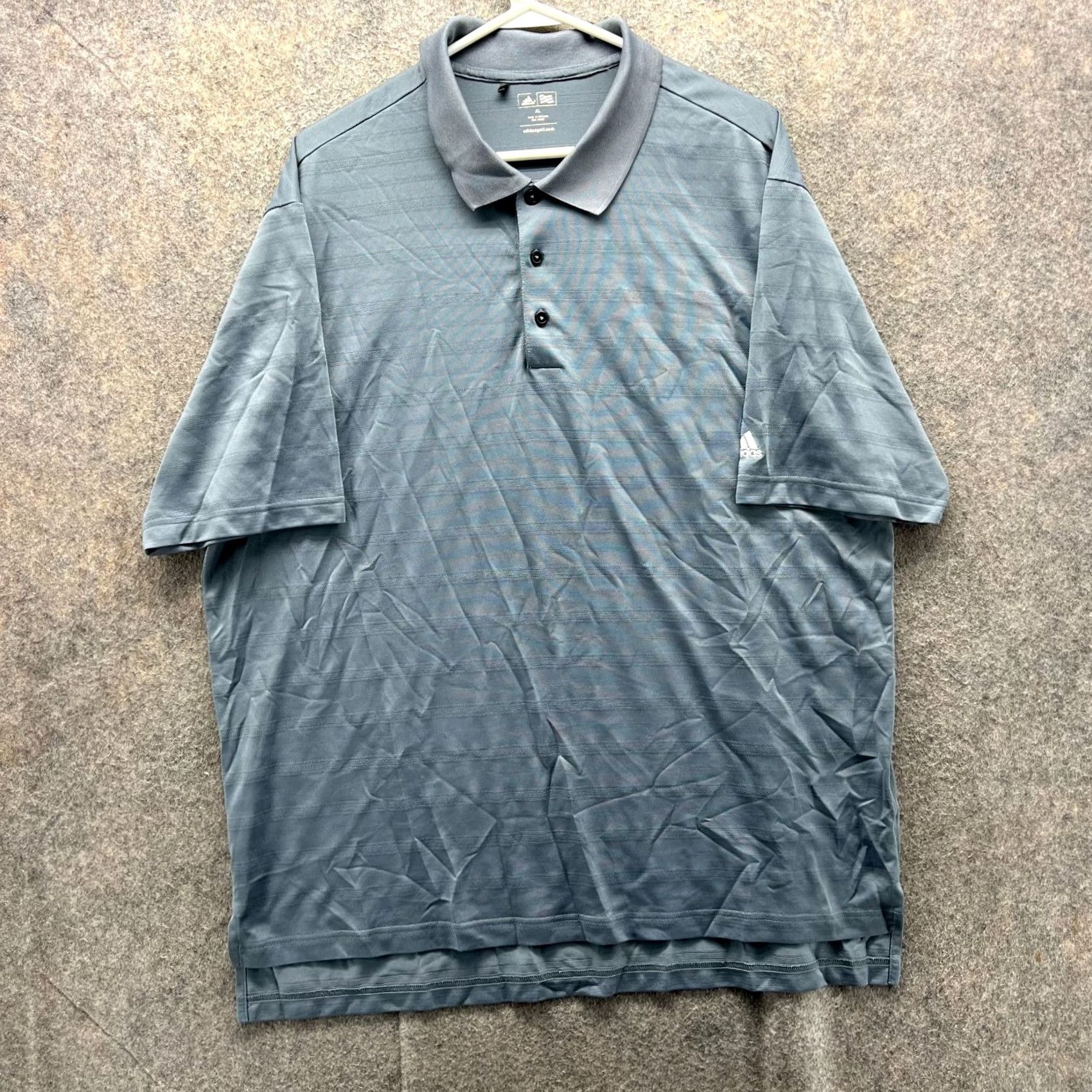 Adidas VINTAGE Adidas Polo Shirt Mens XL Grey Athletic Golf Golfer Polyester Trefoil Shirt Size US XL / EU 56 / 4 - 2 Thumbnail