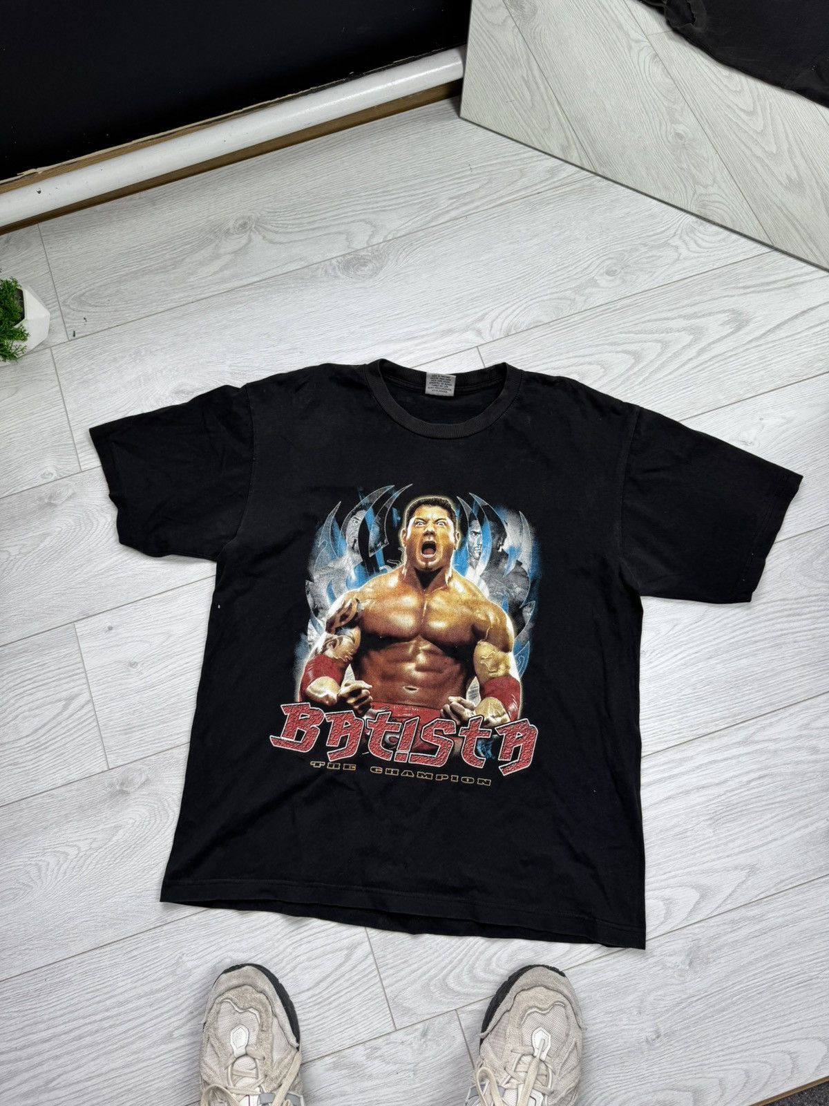 Vintage × WWE × WWF Vintage Batista WWE Black T-Shirt Size US L / EU 52-54 / 3 - 1 Thumbnail