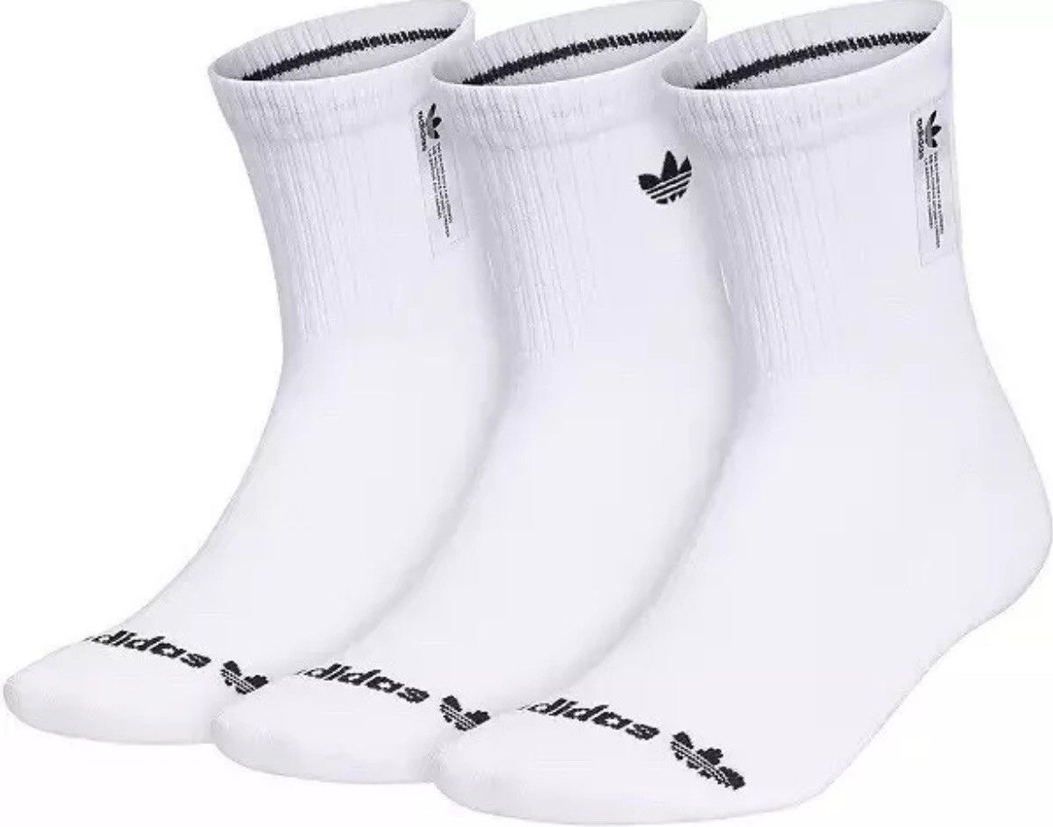 Adidas Adidas Originals Men’s 3.0 Mid-Cut Crew Socks - 3 Pack Size ONE SIZE - 1 Thumbnail