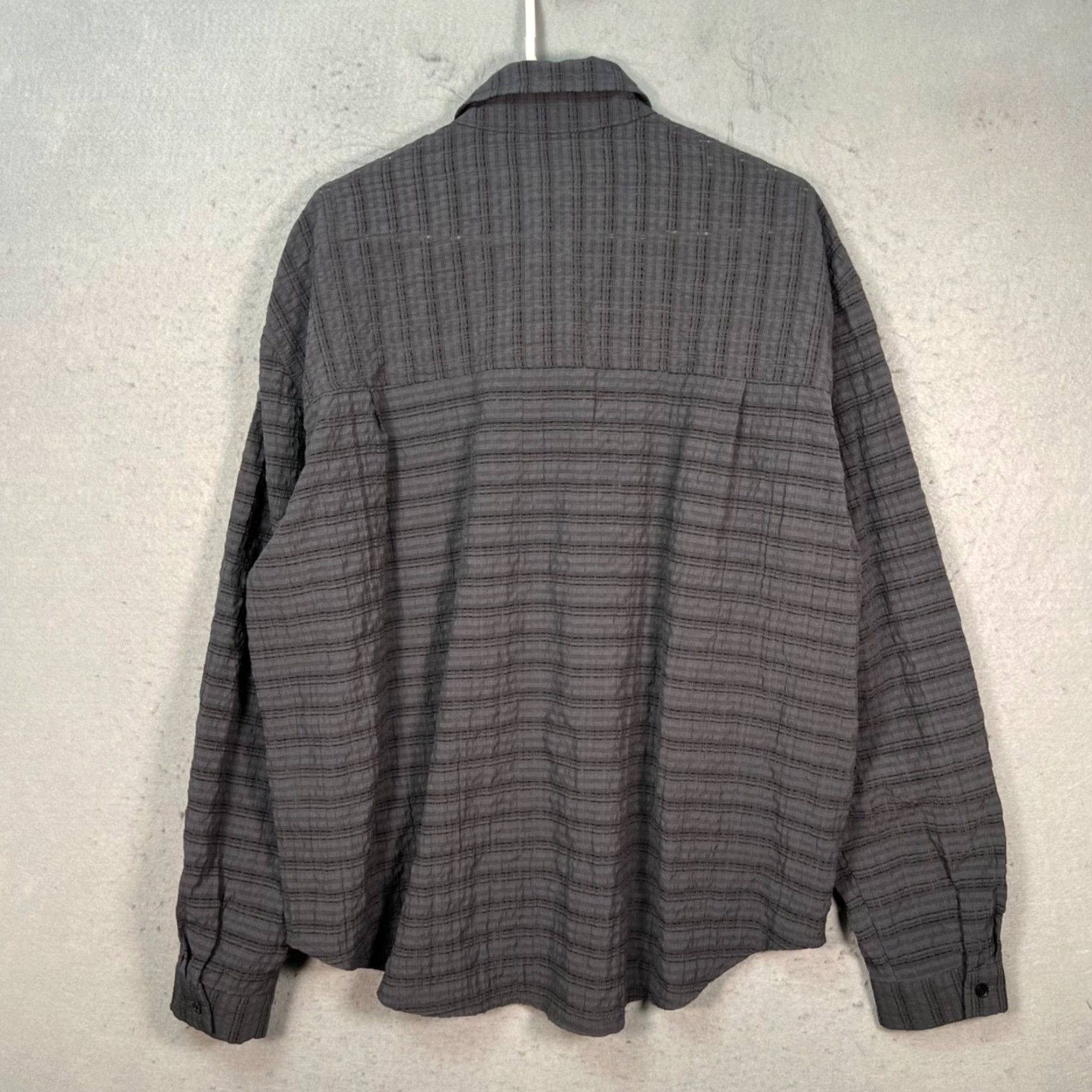 Vintage Ohotoro Mens Large Dark Gray Melange Check Long Sleeve Button-Up Shirt Size US L / EU 52-54 / 3 - 2 Thumbnail
