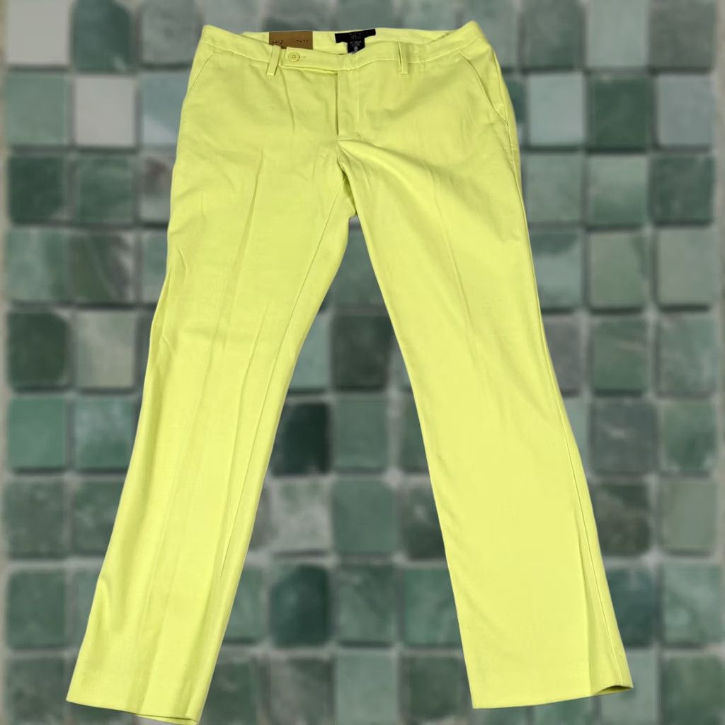 Mossimo Mossimo Pants Womens 8 Yellow Mid Waist Straight Ankle Stretch Chino Size 30" / US 8 / IT 44 - 1 Thumbnail