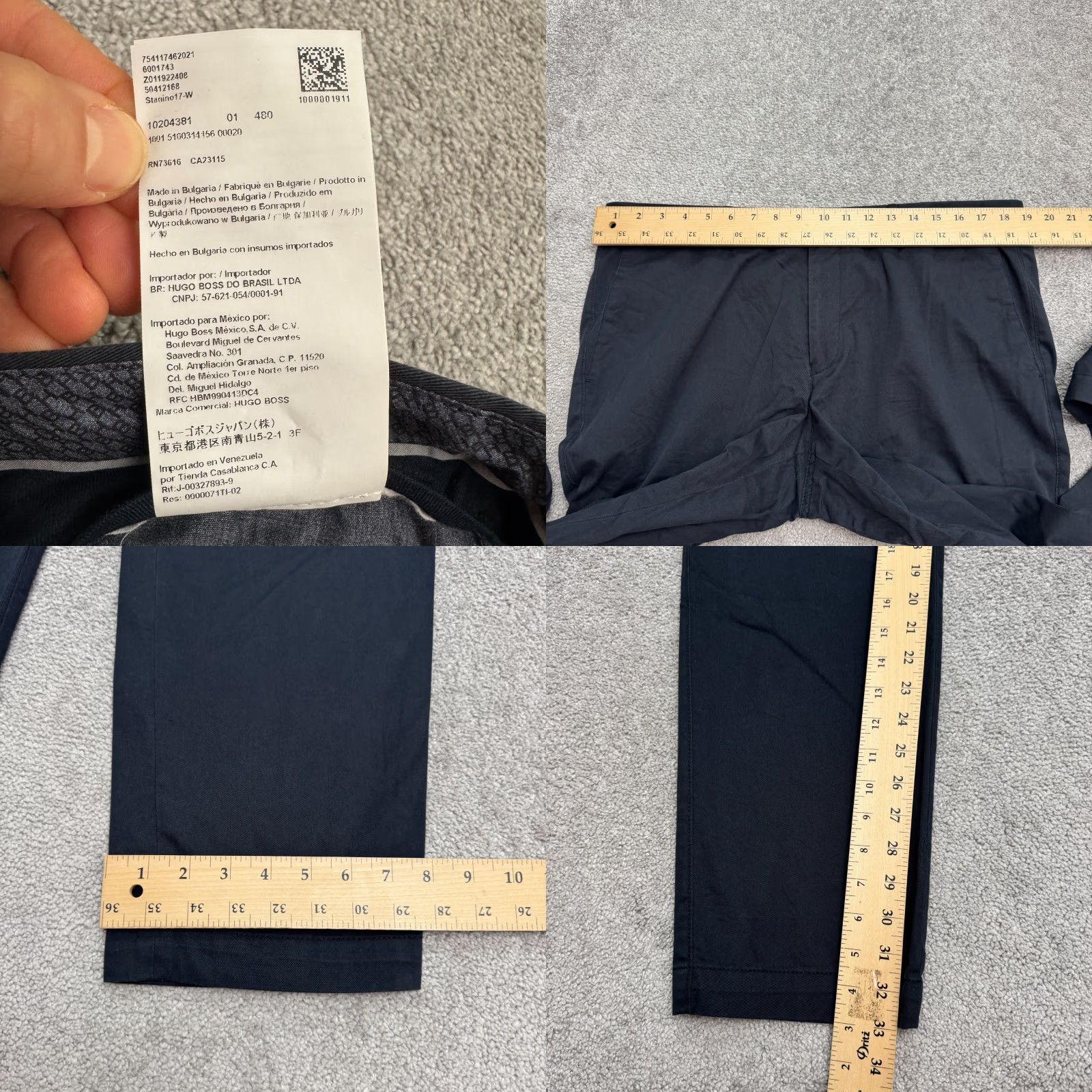 Hugo Boss Hugo Boss Stanino17-W Straight Leg Chino Pants Mens 38R Navy Blue Cotton Trouser Nike? Size US 38 / EU 54 - 8 Thumbnail