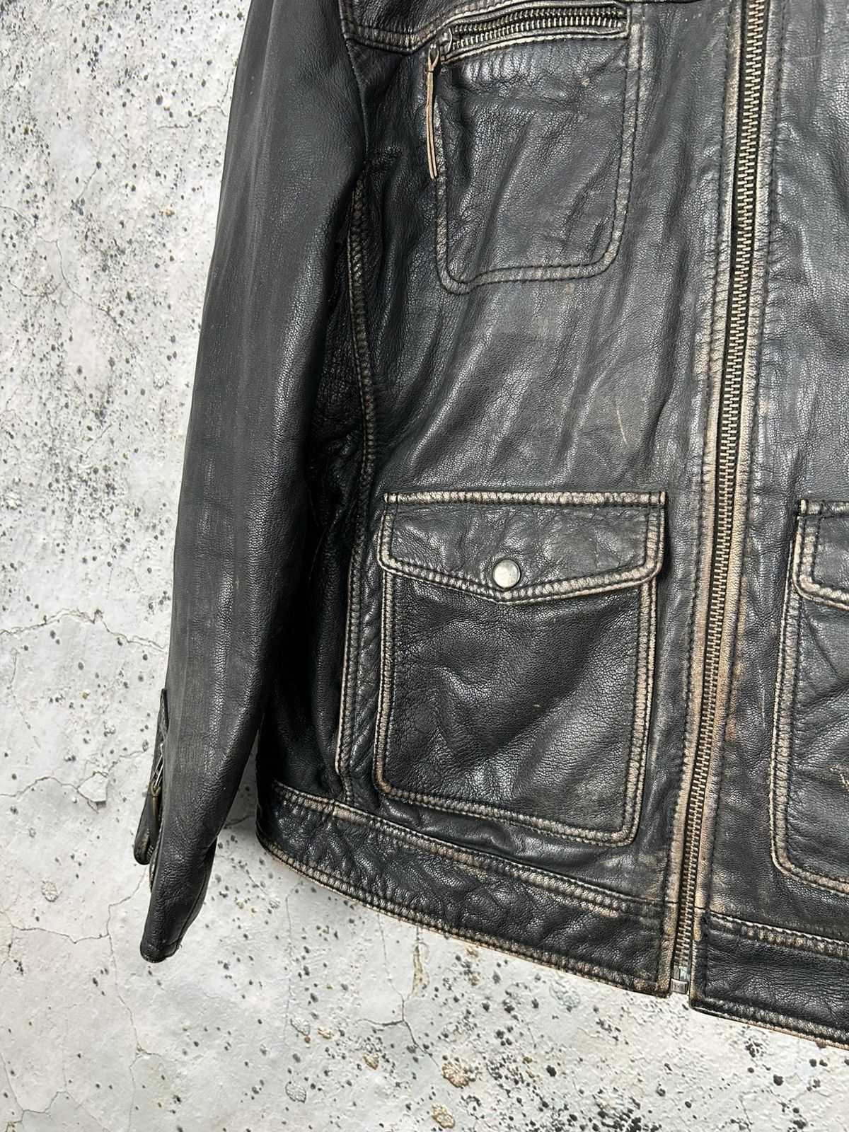 Genuine Leather Avant Garde Genuine Leather Jacket Grunge Punk Rock Metal Size US M / EU 48-50 / 2 - 4 Thumbnail