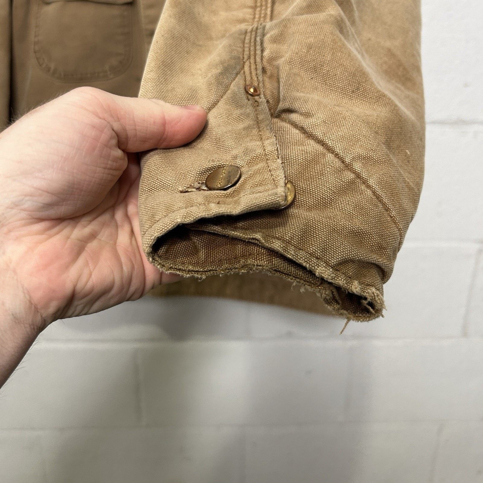 Carhartt Vintage 1970s Carhartt Blanket-Lined Chore Coat “Tan” Size US M / EU 48-50 / 2 - 10 Thumbnail
