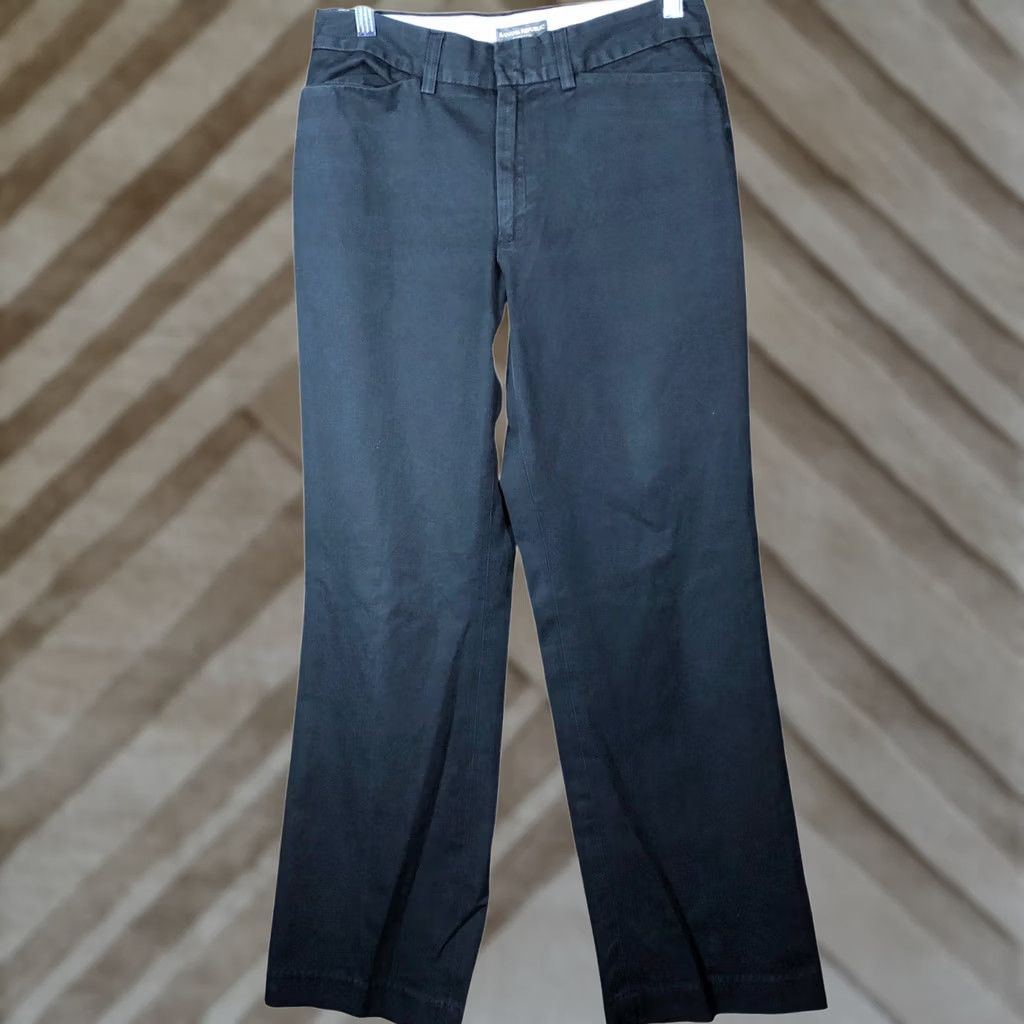 Banana Republic Banana Republic Womens Pants Black Chino Wide-Leg Mid Rise Stretch 6 Size 28" / US 6 / IT 42 - 1 Thumbnail