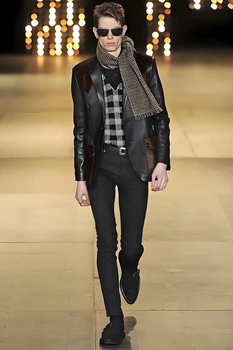 Saint Laurent Paris Saint Laurent Paris Leopard print spliced lamb wool jacket- Size US M / EU 48-50 / 2 - 6 Thumbnail