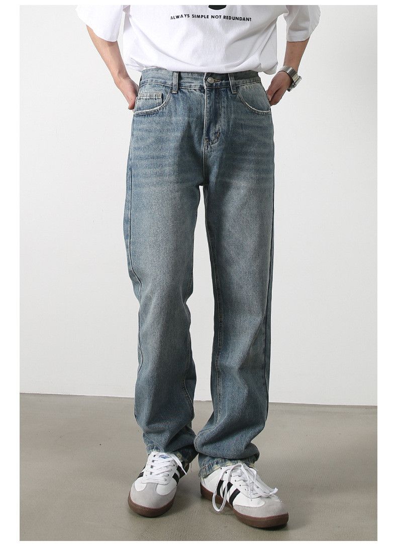 Japanese Brand × Jean Men's washed retro straight loose flared jeans Size US 32 / EU 48 - 1 Thumbnail