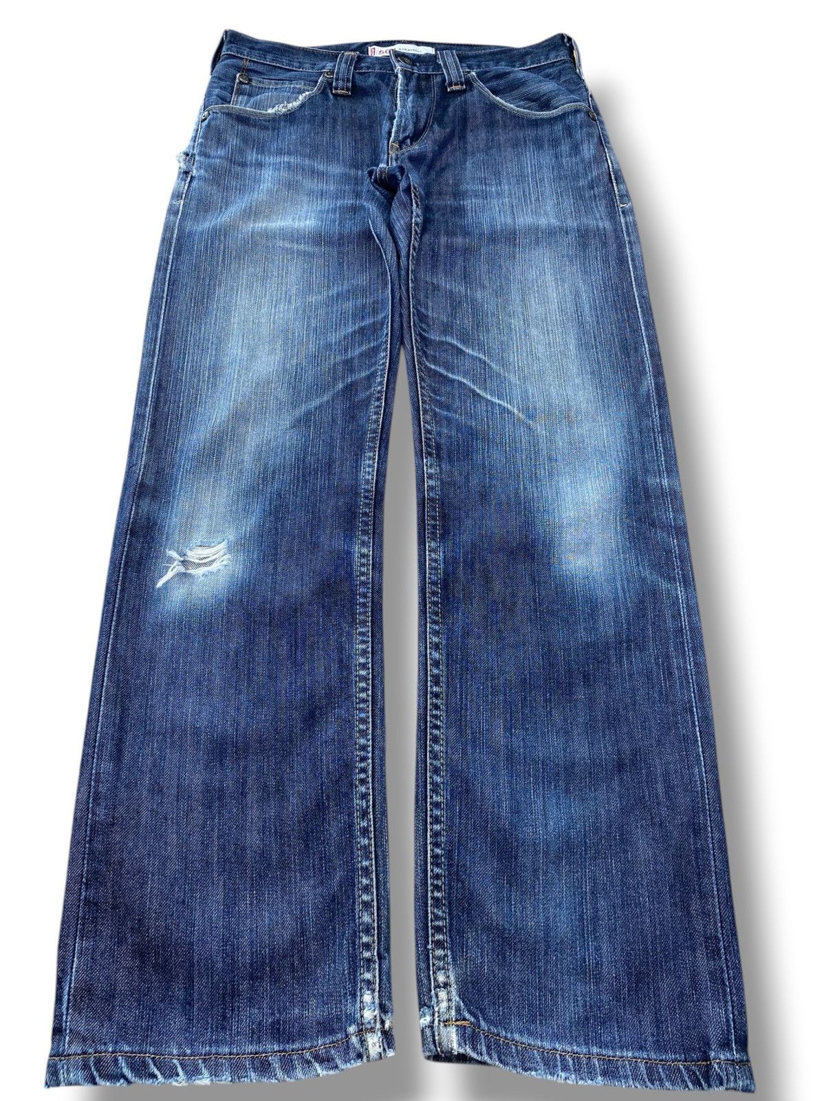 Levi's Levi’s 504 Faded Blue Wash Style Straight Leg Jeans Size US 32 / EU 48 - 1 Thumbnail
