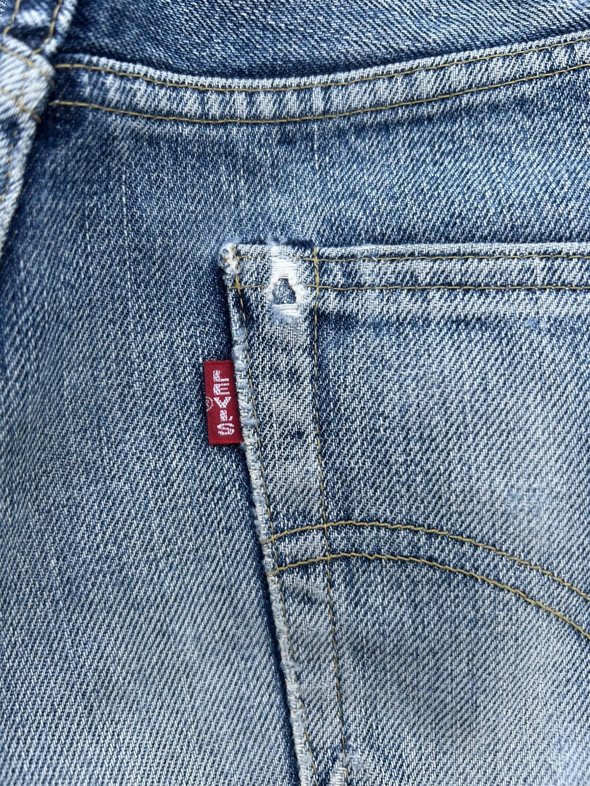 Kapital Thrashed Vintage Levis big E Selvedge Denim Jeans Size US 30 / EU 46 - 17 Thumbnail