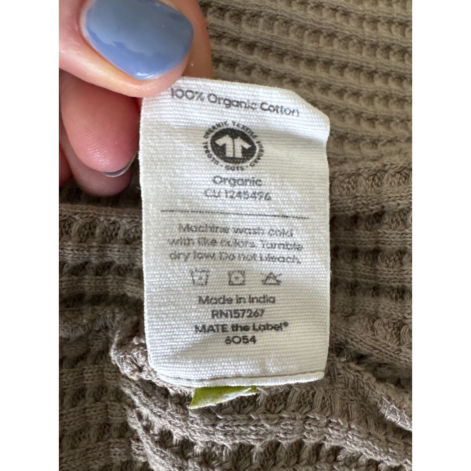 MATE the Label MATE THE LABEL Organic Waffle Long Sleeve shirt Brick Size M / US 6-8 / IT 42-44 - 8 Thumbnail