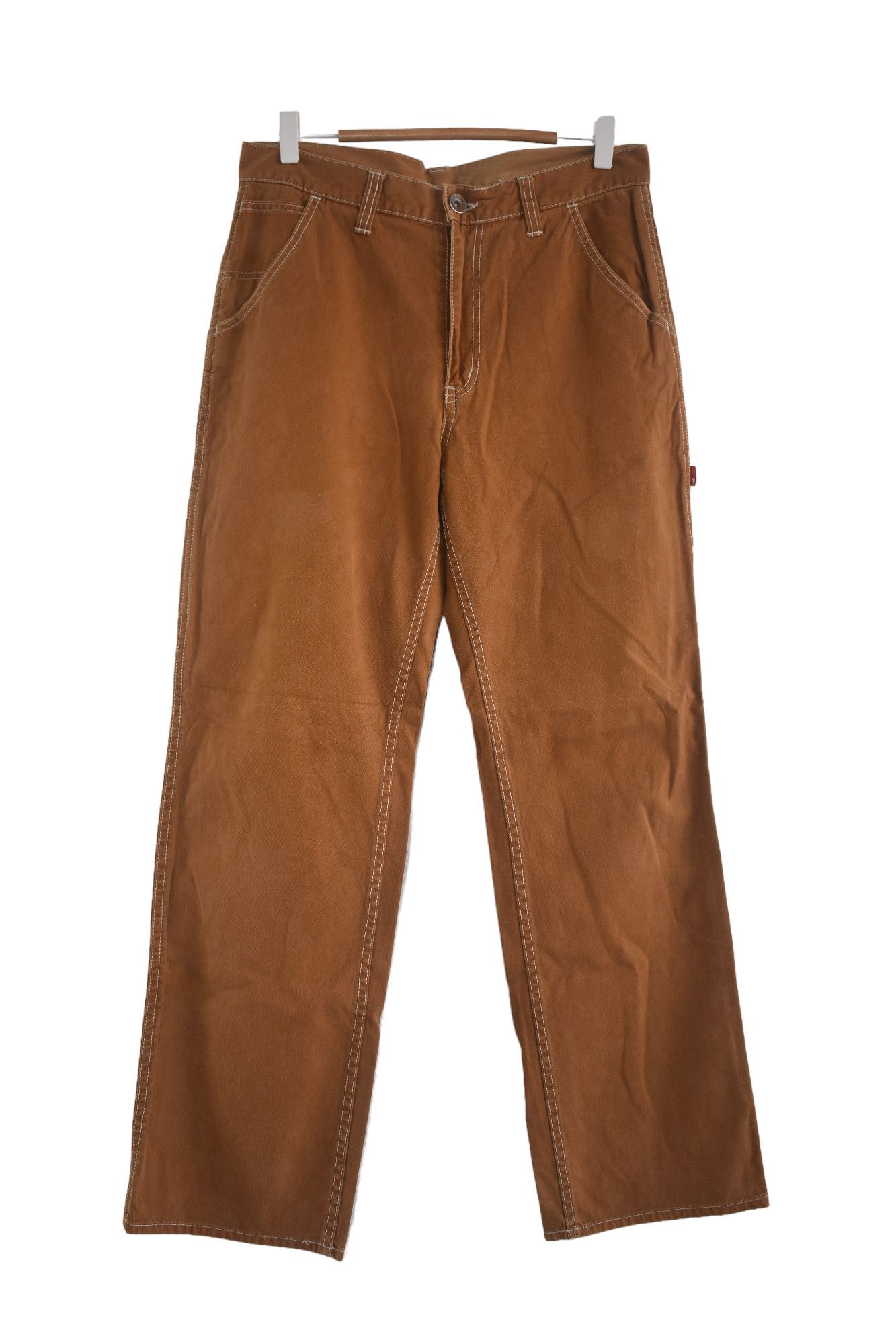 Japanese Brand × Jean × Vintage Wide Leg 🔥Vintage Brown Carpenter Like Carhartt W32 Size US 32 / EU 48 - 1 Thumbnail