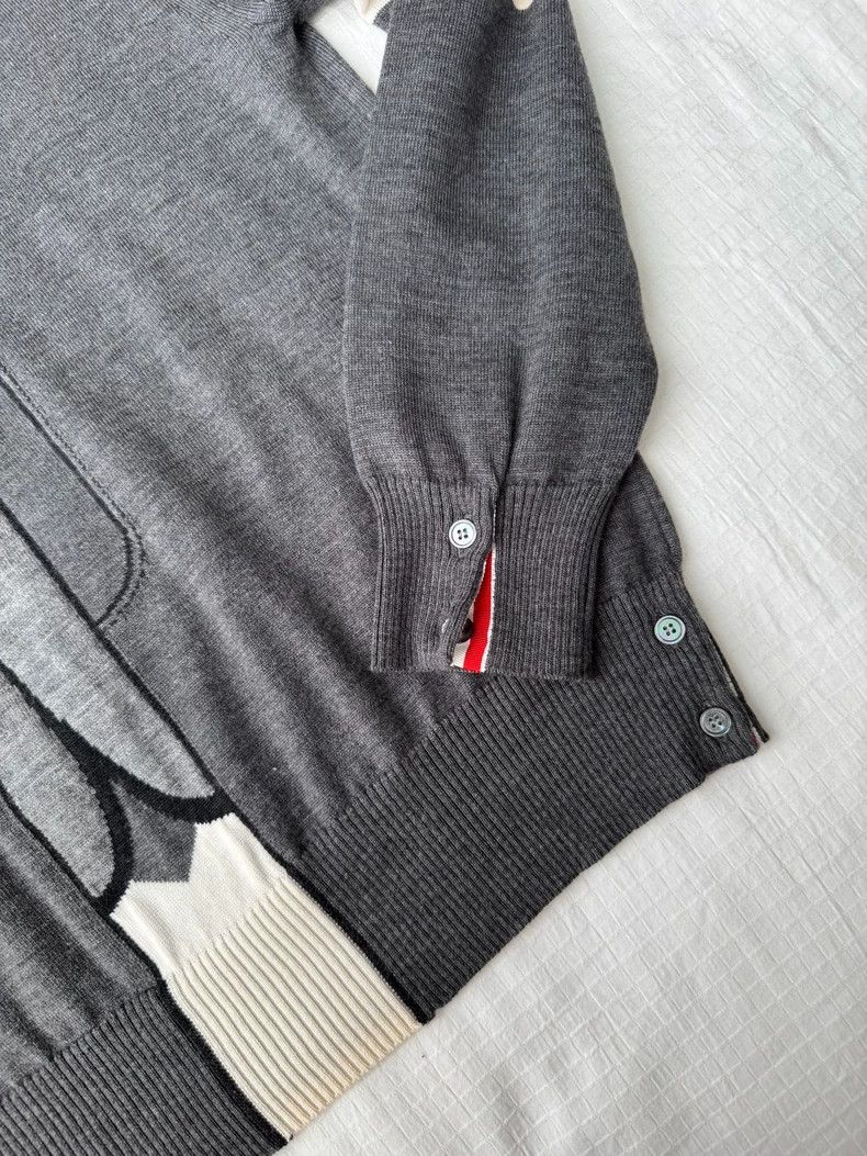 Thom Browne Thom Browne Knitted pullover Size US XL / EU 56 / 4 - 3 Thumbnail