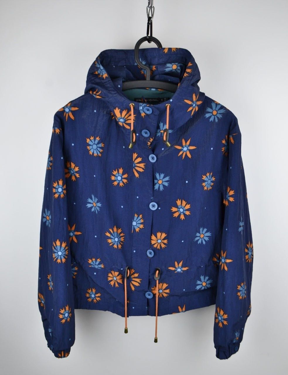 Japanese Brand Gudrun Sjoden Jacket Flowers Raincoat Hooded Size S Size S / US 4 / IT 40 - 1 Thumbnail