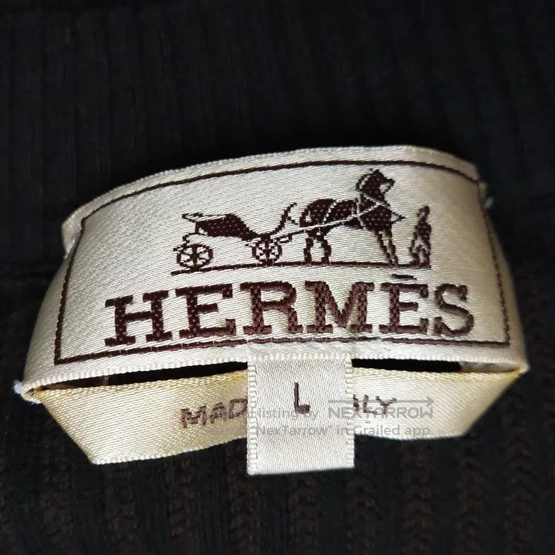 Hermes Hermes Pure cotton solid color round-neck knitwear Size L / US 10 / IT 46 - 3 Thumbnail