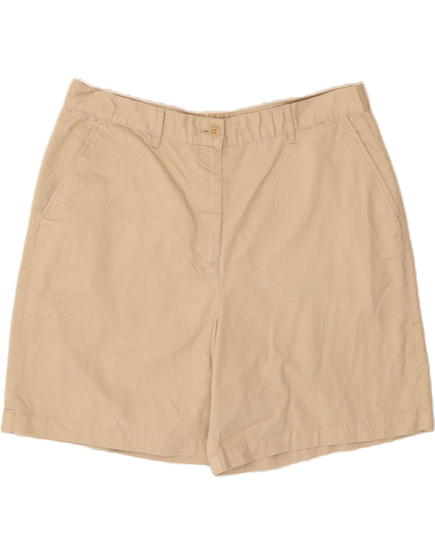 Ralph Lauren Womens Chino Shorts US 16 2XL W36 Beige Cotton Size 34" / US 12 / IT 48 - 1 Thumbnail