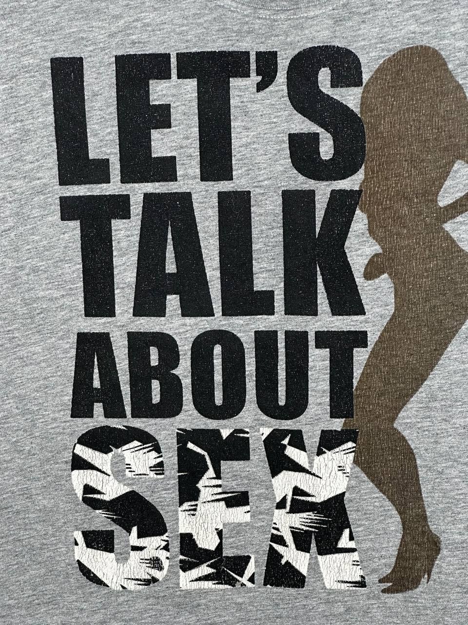 Vintage Y2K Vintage Lets Talk About Sex Grey T Shirt Size US M / EU 48-50 / 2 - 4 Thumbnail