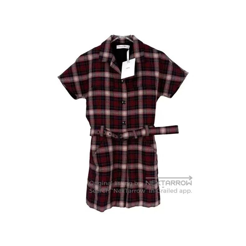Dior Dior Red plaid wool jumpsuit Size 24" / US 00 / IT 34 - 1 Thumbnail