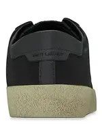 Saint Laurent Paris oc11z1225 611106 Court Classic Embroidered Sneakers Black Size US 6.5 / EU 39-40 - 5 Thumbnail