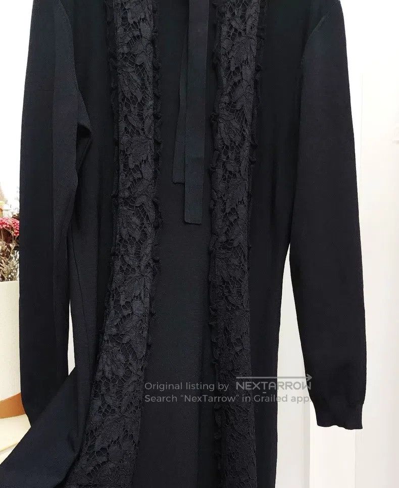 Valentino Valentino Lace patchwork knitted dress Size L / US 10 / IT 46 - 8 Thumbnail