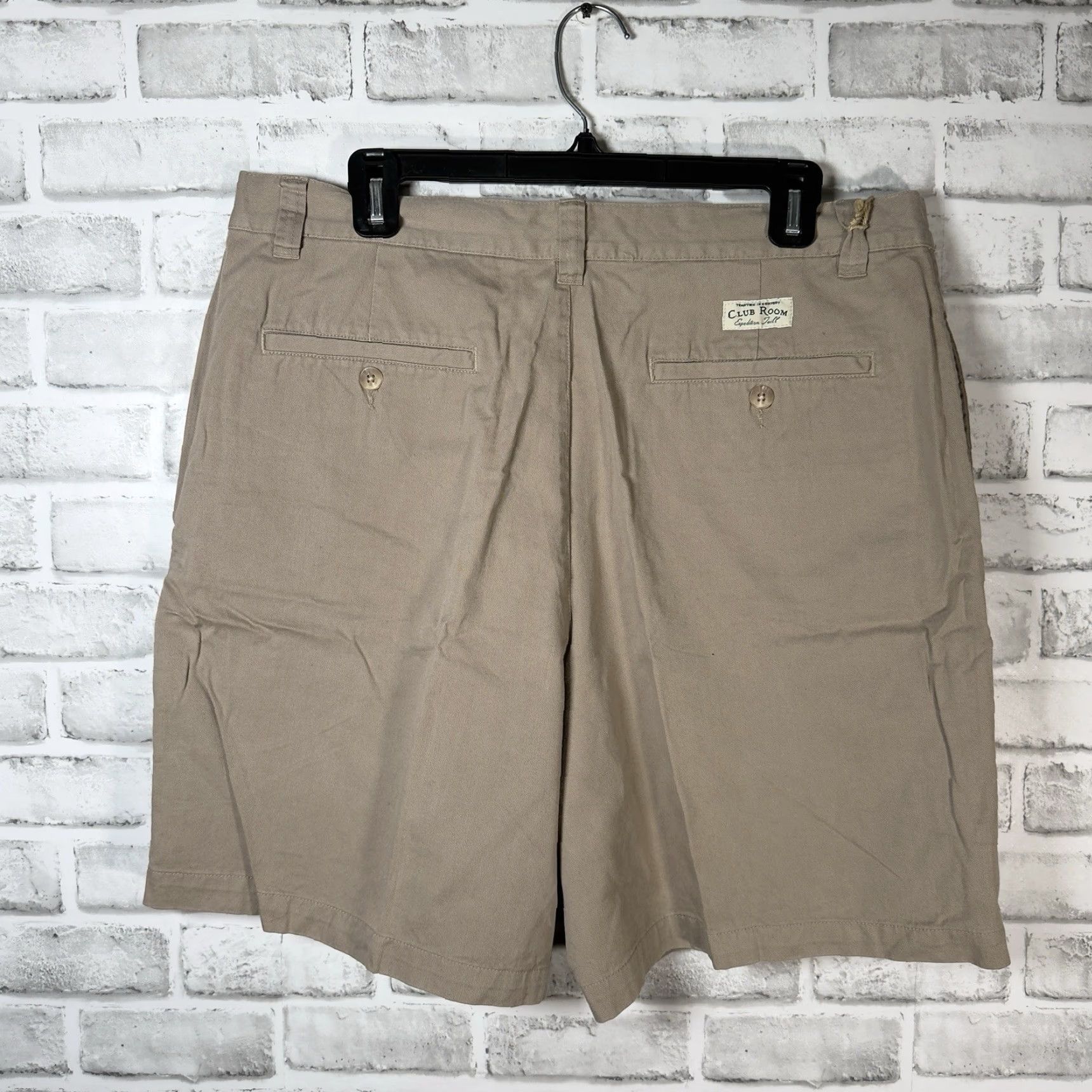 Club Room NWT Club Room 100% Cotton Chino Shorts Beige Casual Size 36 Mens Size US 36 / EU 52 - 5 Thumbnail