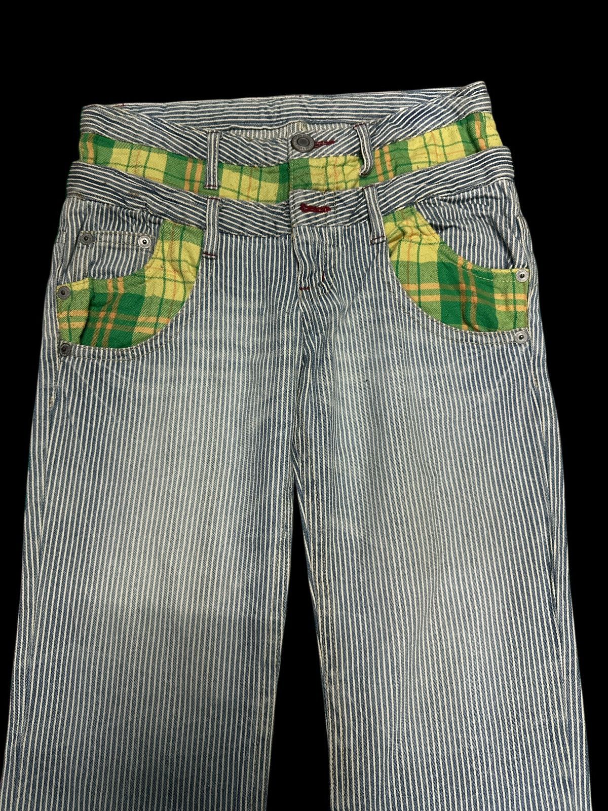 If Six Was Nine Double Waist 💥 Short Double Waist Hickory Denim💥 Size US 32 / EU 48 - 3 Thumbnail